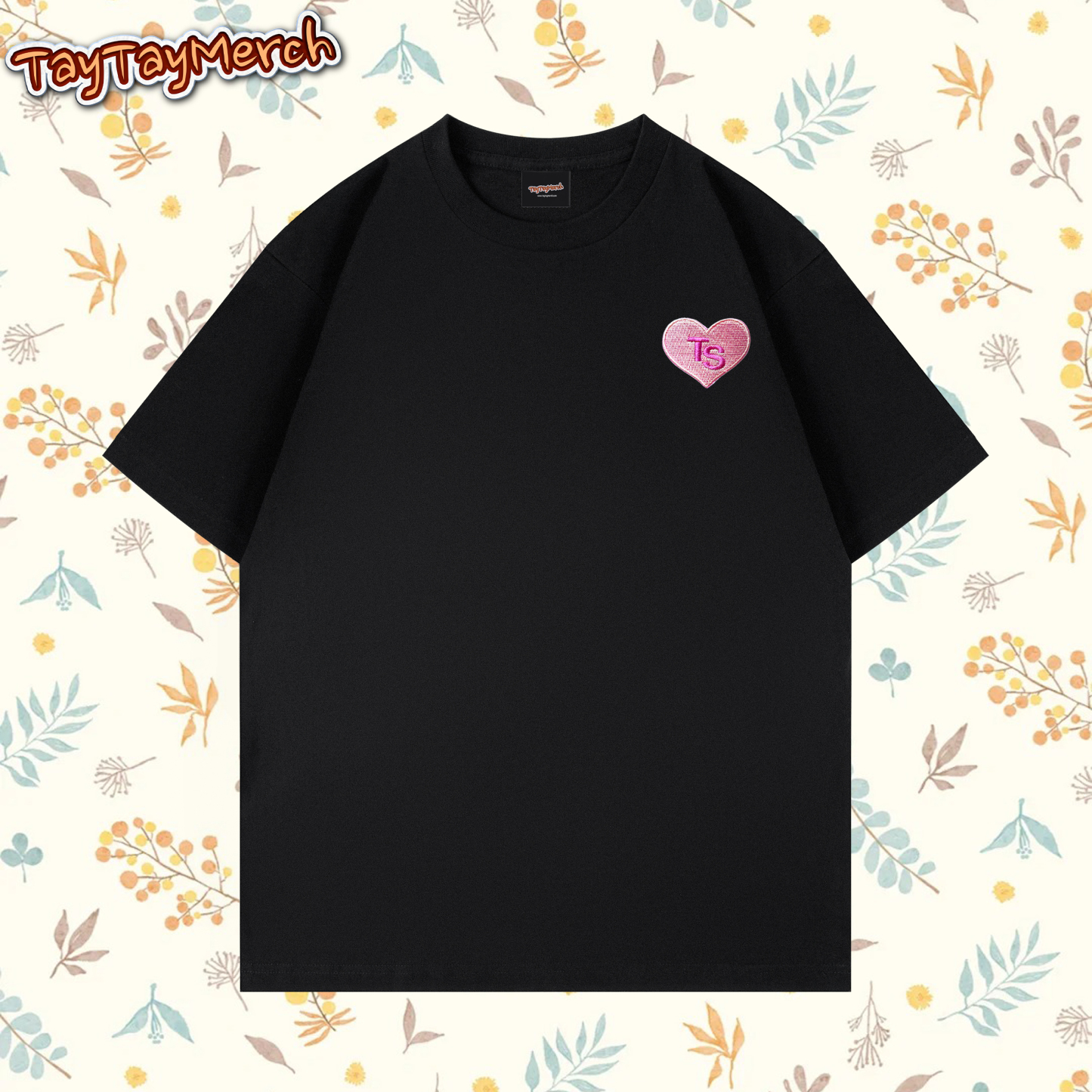 Pink Heart TS Embroidery Tee