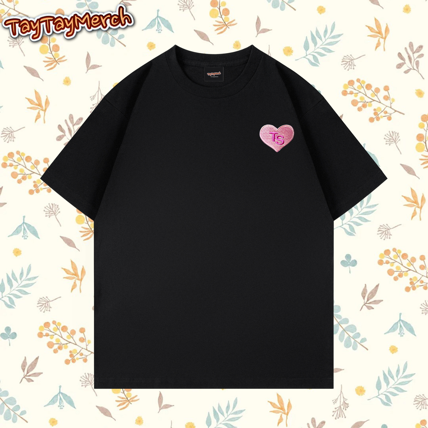 Pink Heart TS Embroidery Tee