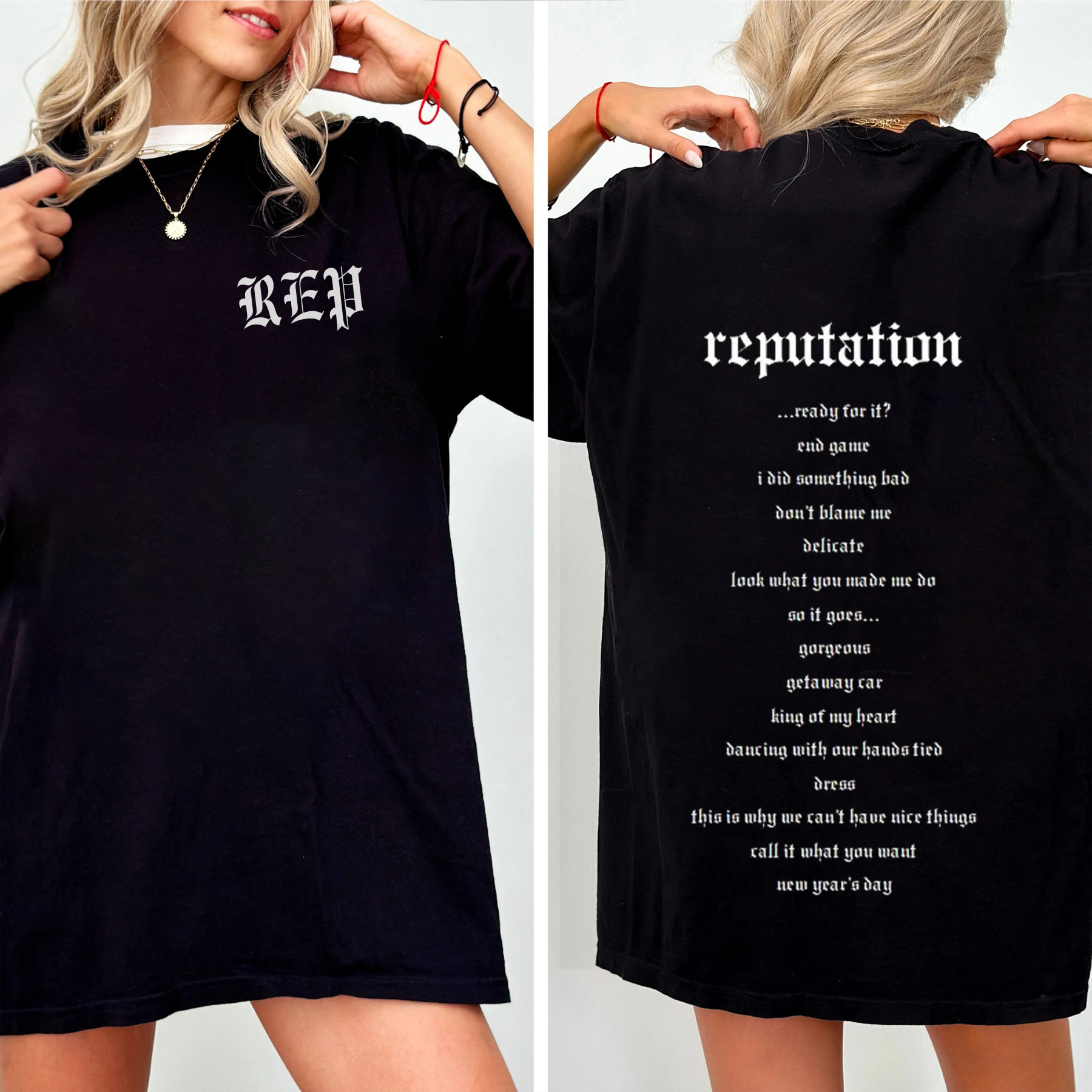 Reputation Album Song Graphic Tee