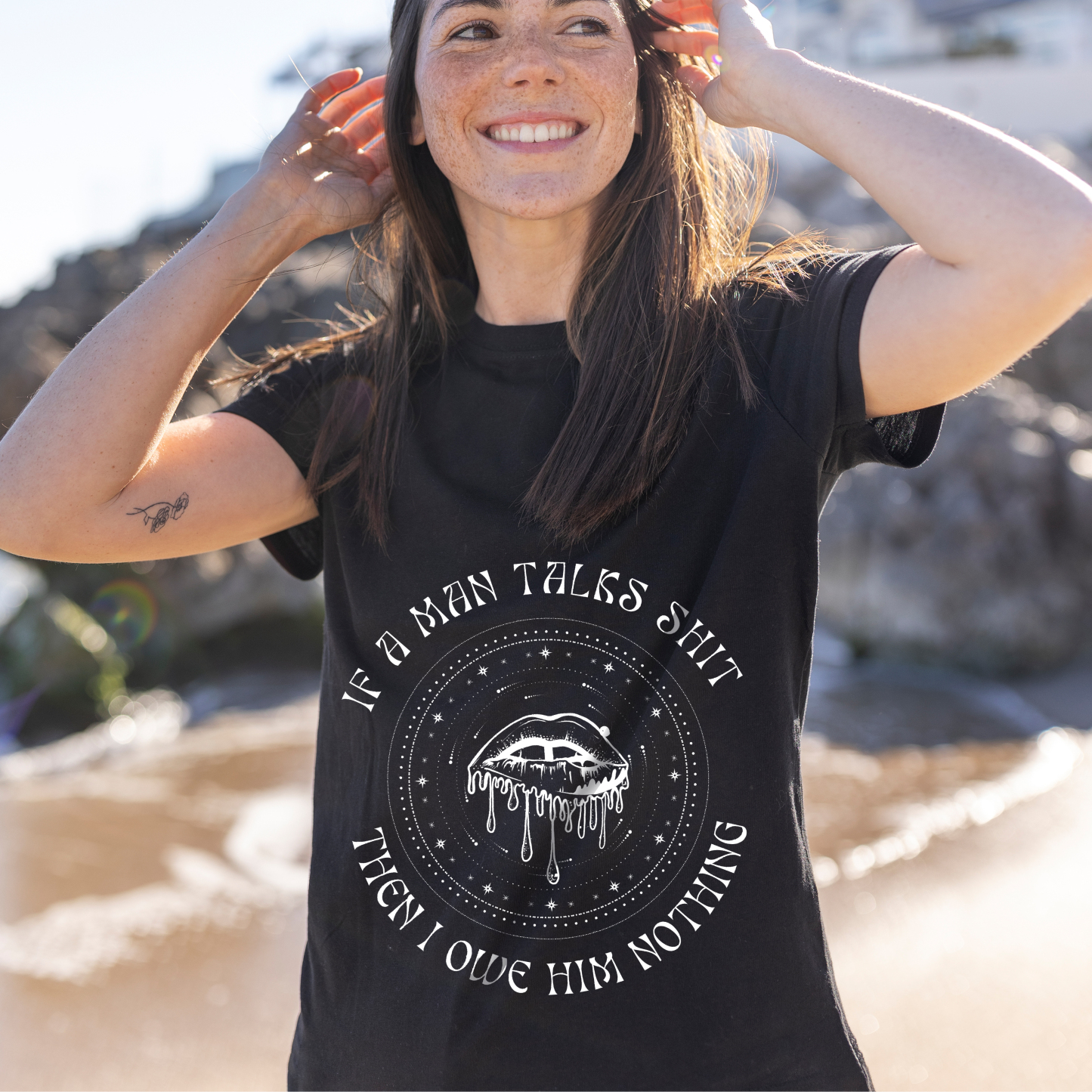 'I Did Something Bad' Mouth Graphic Tee