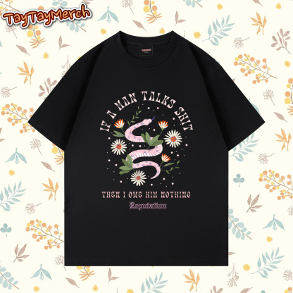 Reputation Pink Snake With Flower Graphic Tee