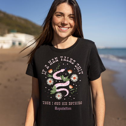 Reputation Pink Snake With Flower Graphic Tee