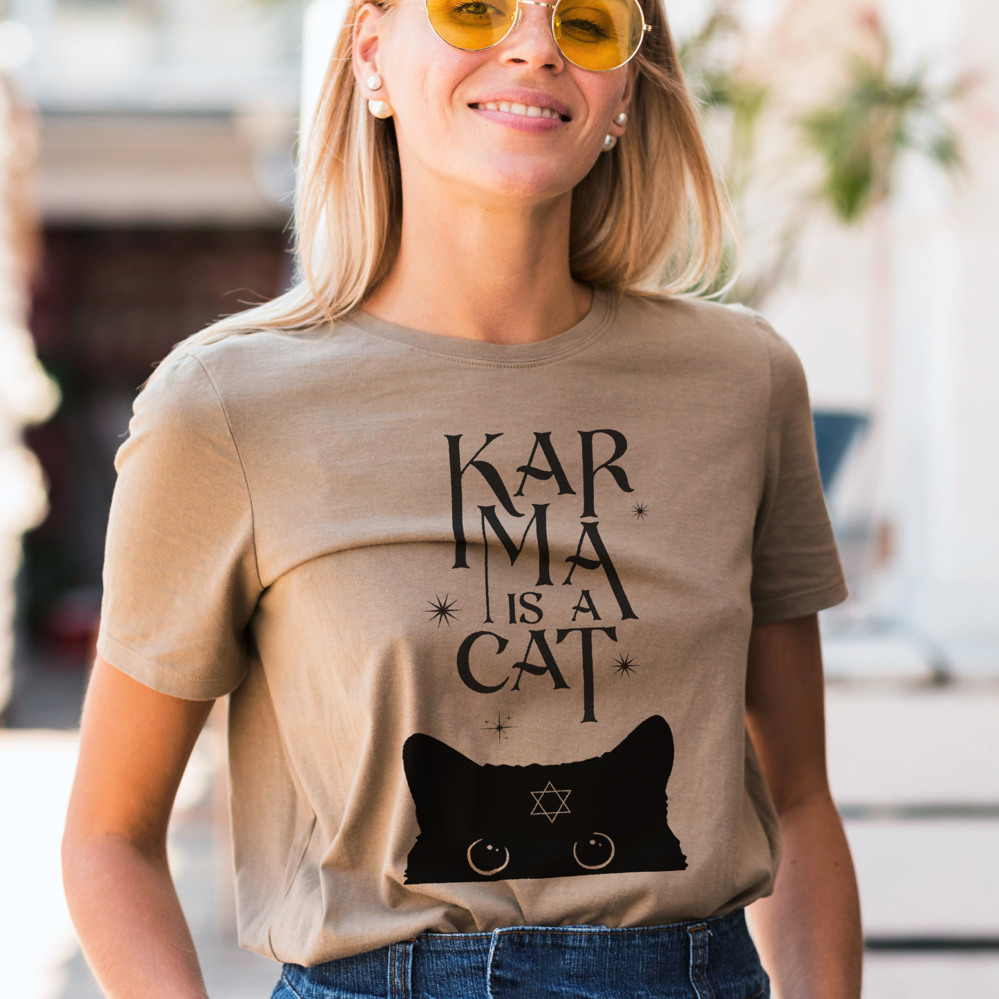 Karma Is A Cat Graphic Tee