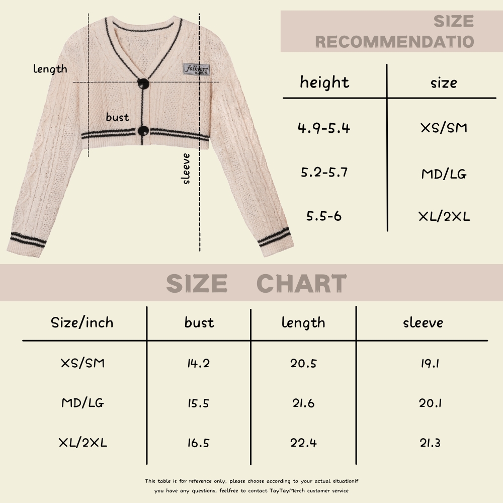 Folklore Inspired Crop Cardigan – TayTayMerch