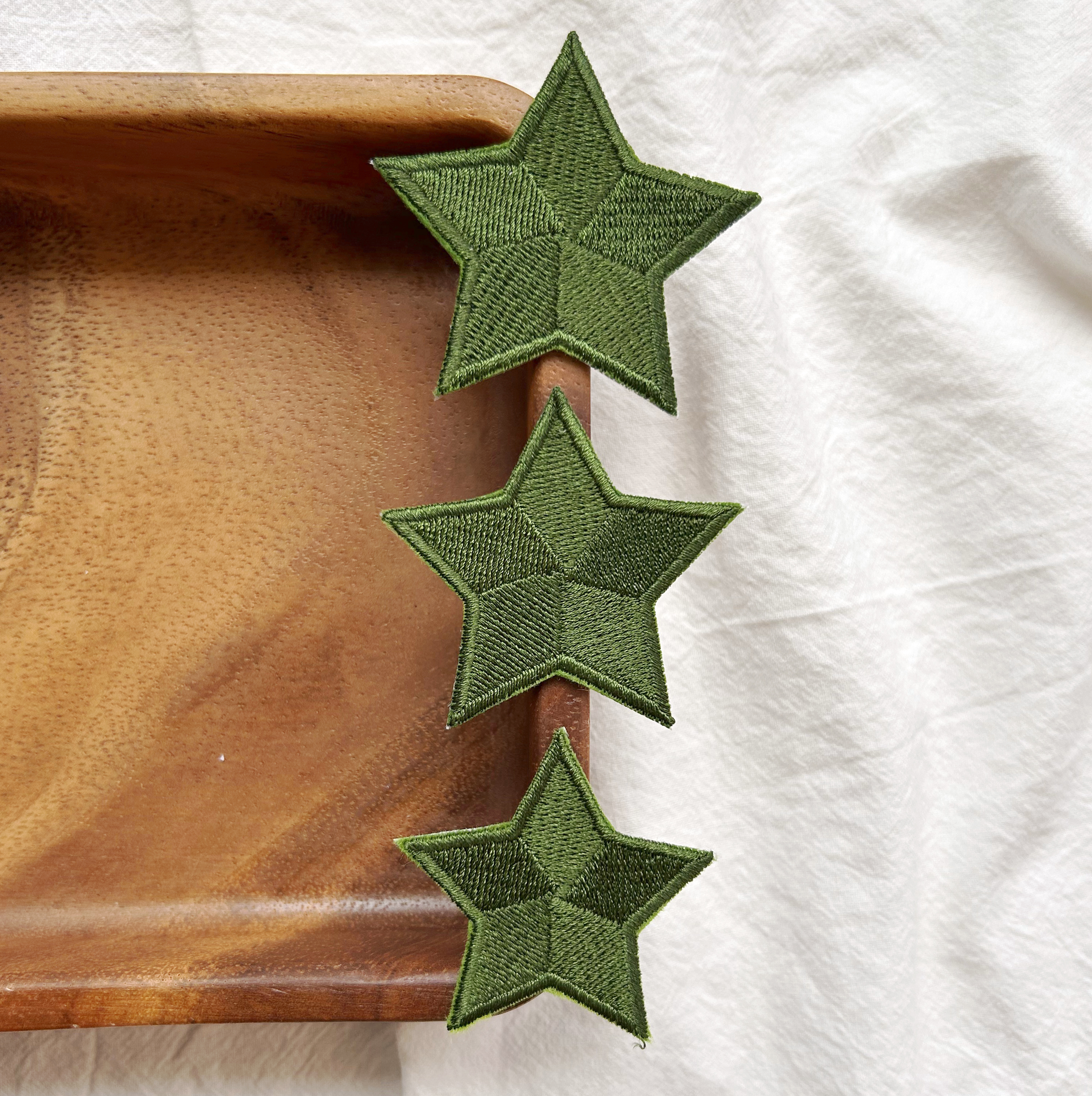Green Stars Patches 3Pcs