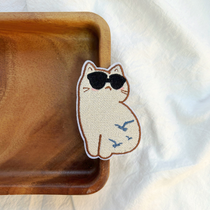 1989 Cream Cat Patch