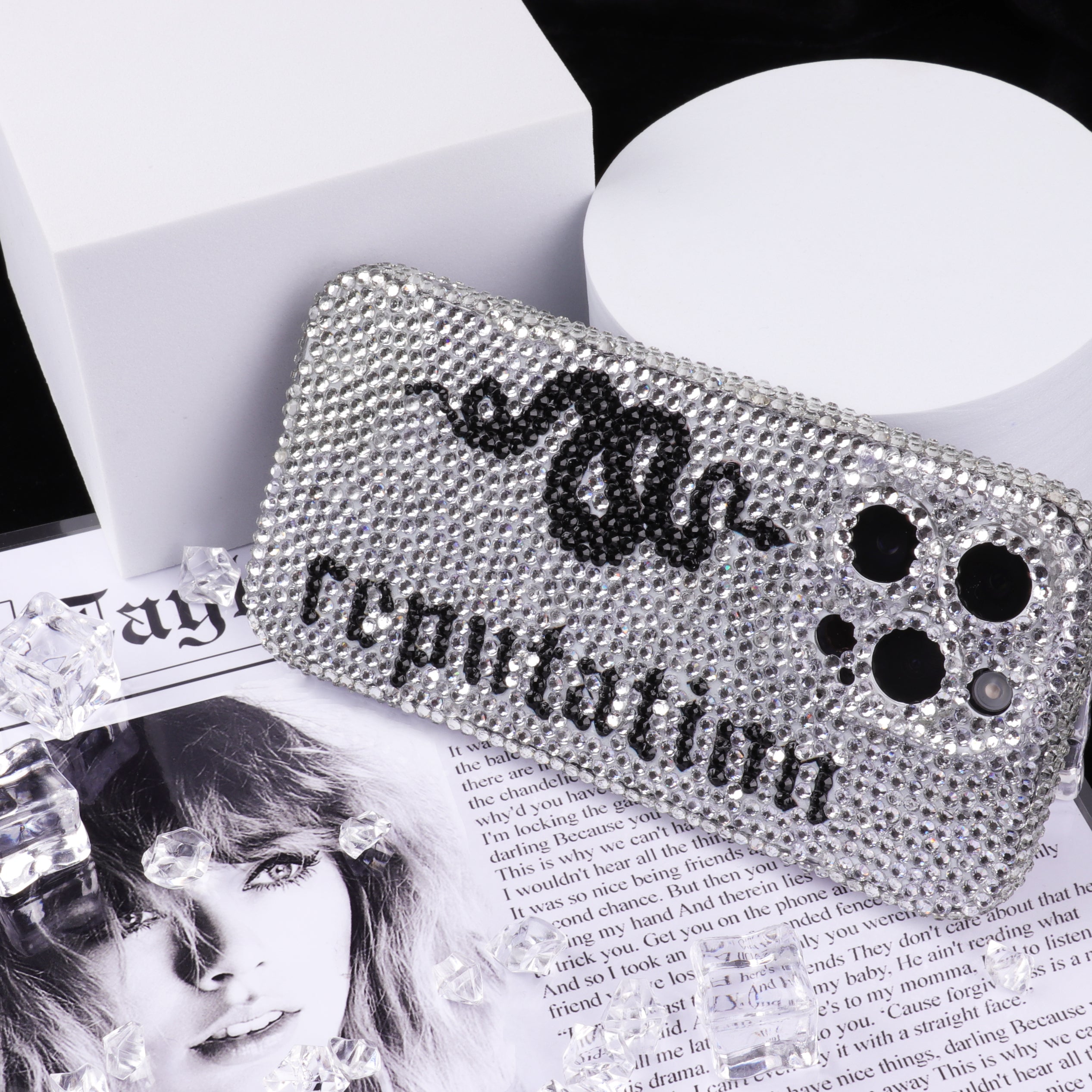 REP Snake Rhinestone Phone Case