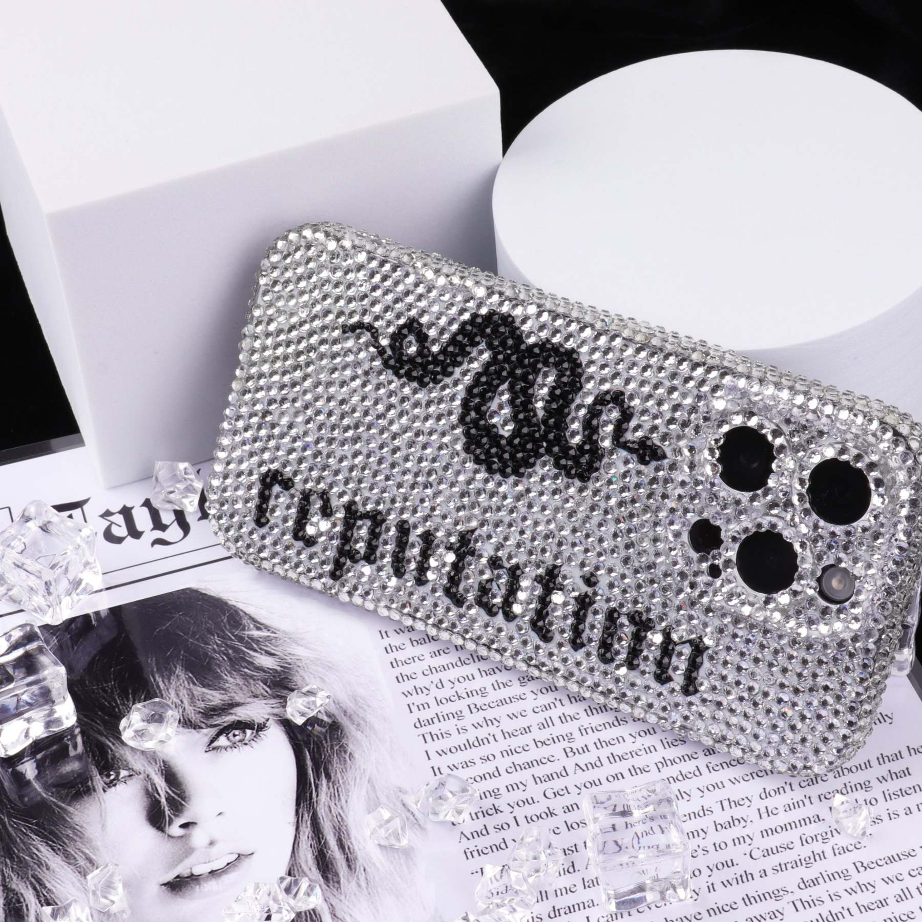 REP Snake Rhinestone Phone Case