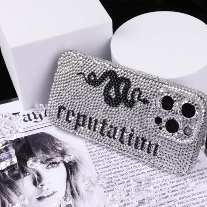 REP Snake Rhinestone Phone Case
