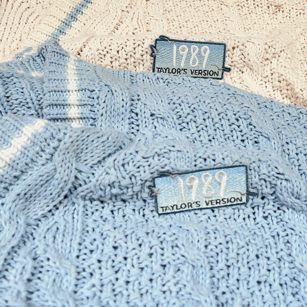 1989 Inspired Blue & Cream Cardigan