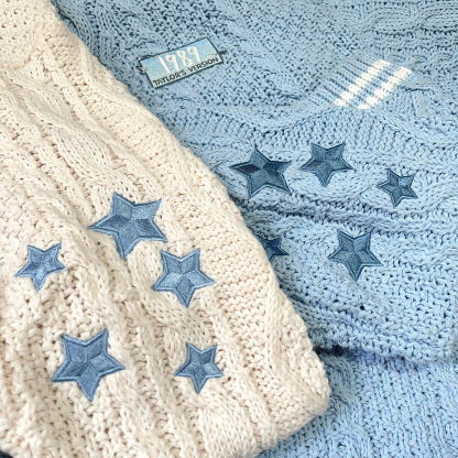 1989 Inspired Blue & Cream Cardigan