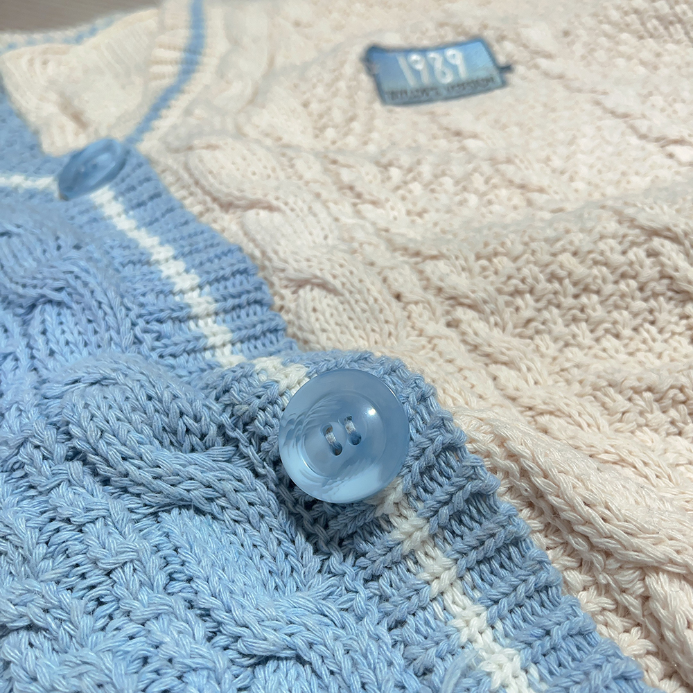 1989 Inspired Blue & Cream Cardigan