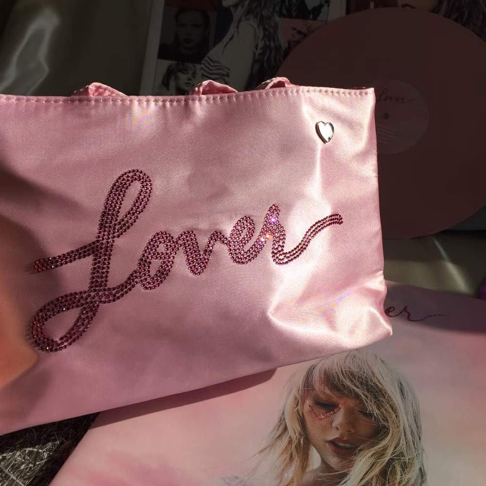 Beaded Satin Shoulder Bag