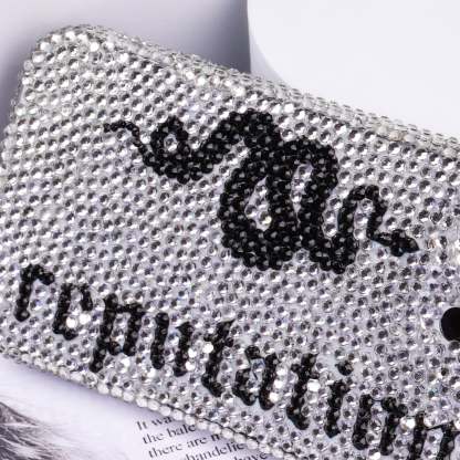 REP Snake Rhinestone Phone Case