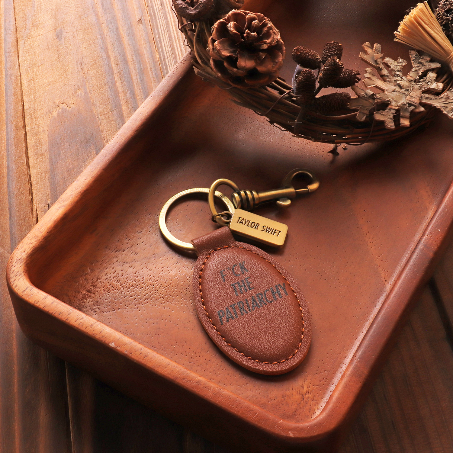 F*ck The Patriarchy Leather Keychain