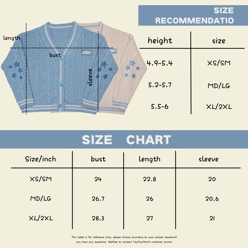 Blue & Cream Cardigan – TayTayMerch