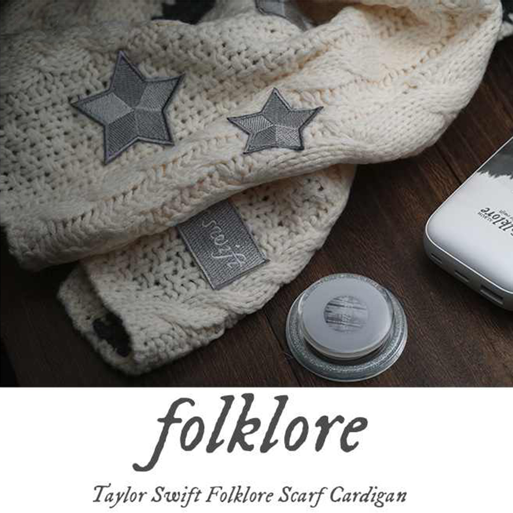 Folklore Inspired White Scarf