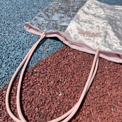 Lover Pink & Silver Sequin Tote Bag