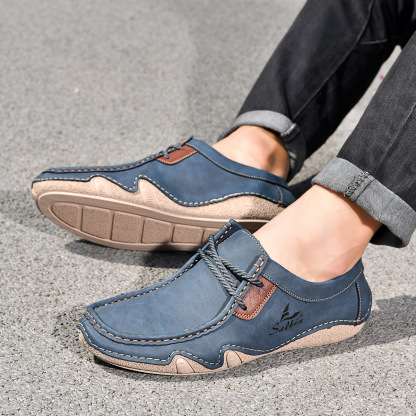 ✨ NEW ARRIVAL: 50% OFF | Men's Vintage Hand-Stitched Leather Driving Loafers