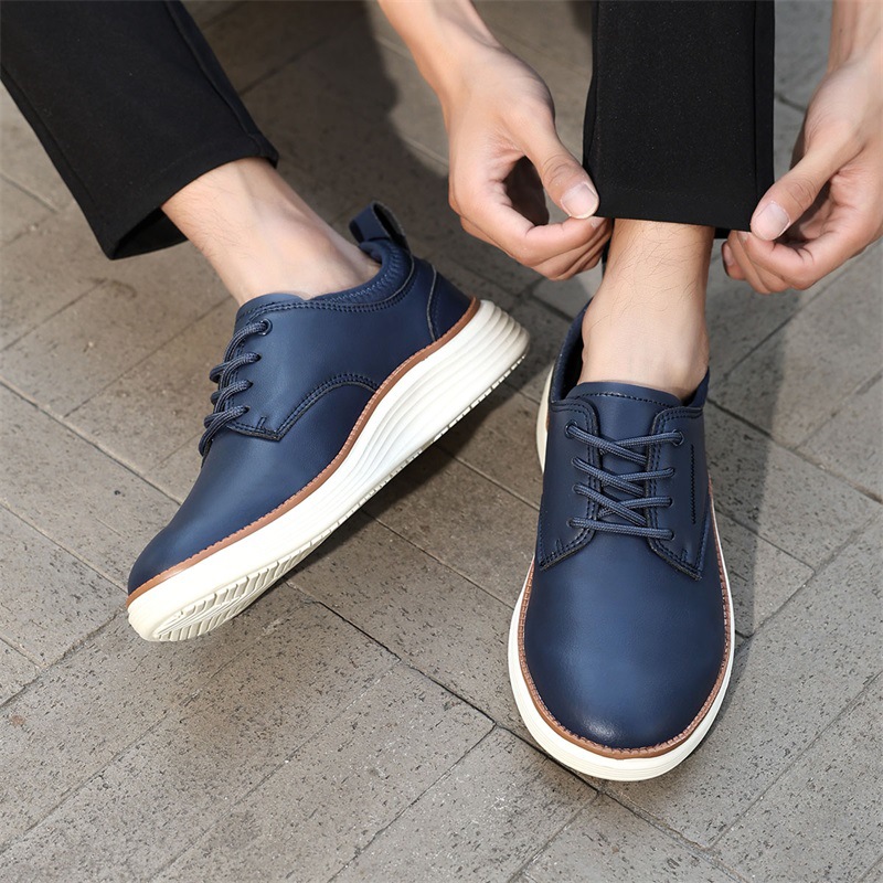 ⏰LAST DAY - 60% OFF🛒 Men’s Comfortable Lace-Up Brogue Sneakers – Ultra-Lightweight & Breathable Woven Upper, Arch Support, Wide-Toe Fit, Shock-Absorbing Sole for All-Day Comfort