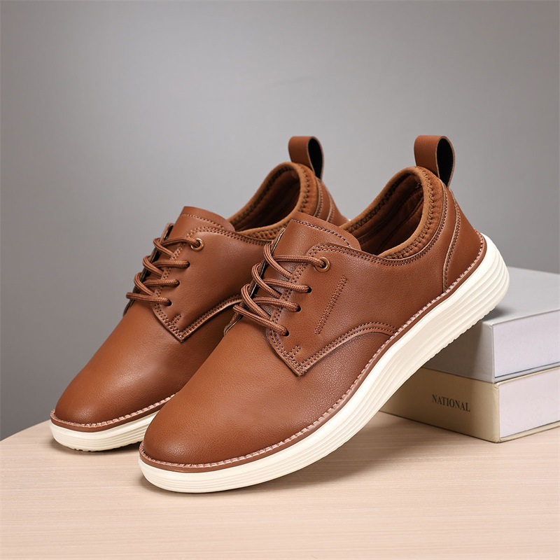 ⏰LAST DAY - 60% OFF🛒 Men’s Comfortable Lace-Up Brogue Sneakers – Ultra-Lightweight & Breathable Woven Upper, Arch Support, Wide-Toe Fit, Shock-Absorbing Sole for All-Day Comfort