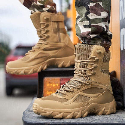 (🎖️MEMORIAL DAY SALE - 70% OFF) Men's Military Desert Combat Boots Waterproof Non-Slip Hiking Boots Work Boots