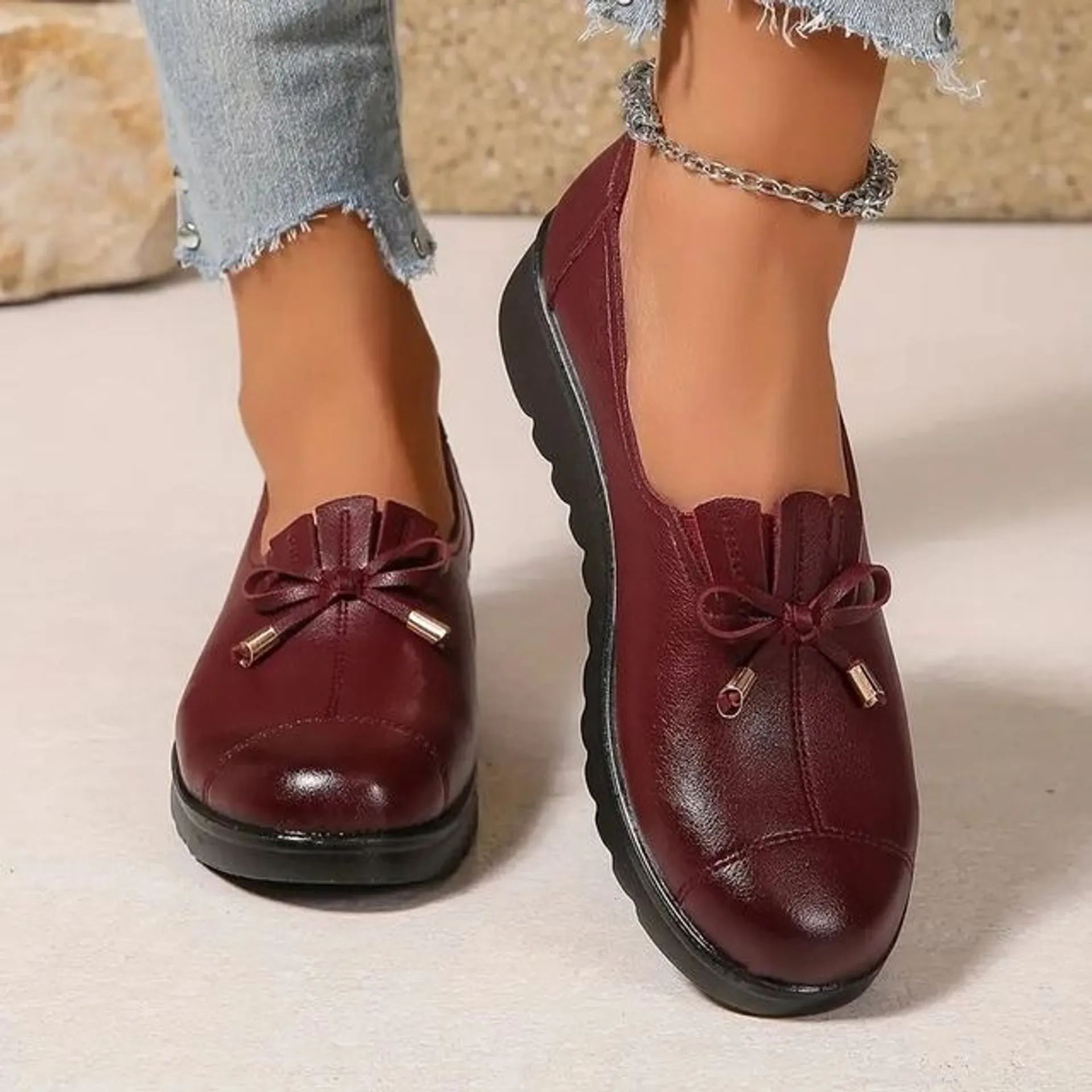 💥Hot Special Discount 70% OFF💥 Women's Comfort Slip-On Loafers, Premium Leather, Soft Sole & Comfortable