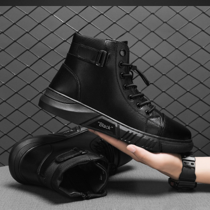 (⏰Limited Time Offer 70%🔥)Men's Top-Quality Motorcycle Boots Genuine Leather Waterproof Anti-Slip Anti-Sprain