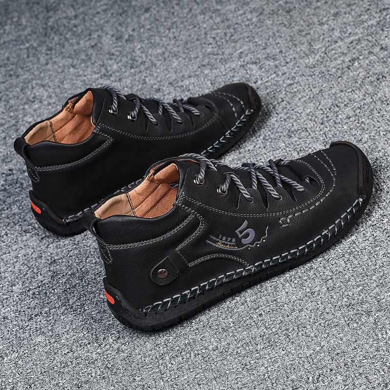 🚨40% Off! Limited Time Offer, While Supplies Last! 🚨Men's Outdoor Comfort Leather Arch Support Boots Non-slip Wear-resistant Driving Boots