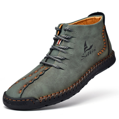 💥Last day deals 70% OFF💥Men's Casual Leather Lightweight Warm Arch Support Non-Slip Driving Boots