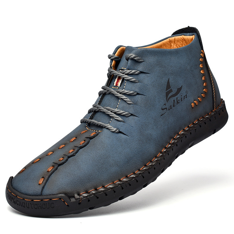 💥Last day deals 70% OFF💥Men's Casual Leather Lightweight Warm Arch Support Non-Slip Driving Boots