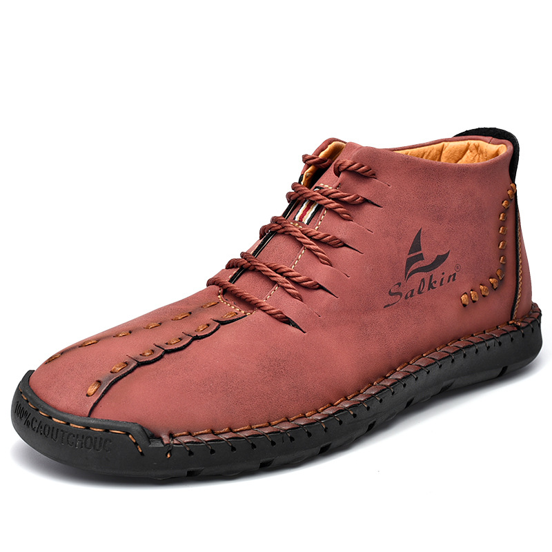 💥Last day deals 70% OFF💥Men's Casual Leather Lightweight Warm Arch Support Non-Slip Driving Boots