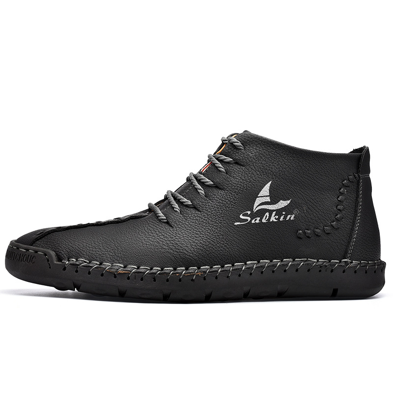 💥Last day deals 70% OFF💥Men's Casual Leather Lightweight Warm Arch Support Non-Slip Driving Boots