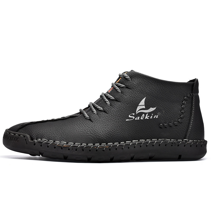 💥Last day deals 70% OFF💥Men's Casual Leather Lightweight Warm Arch Support Non-Slip Driving Boots