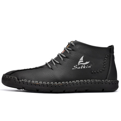 💥Last day deals 70% OFF💥Men's Casual Leather Lightweight Warm Arch Support Non-Slip Driving Boots