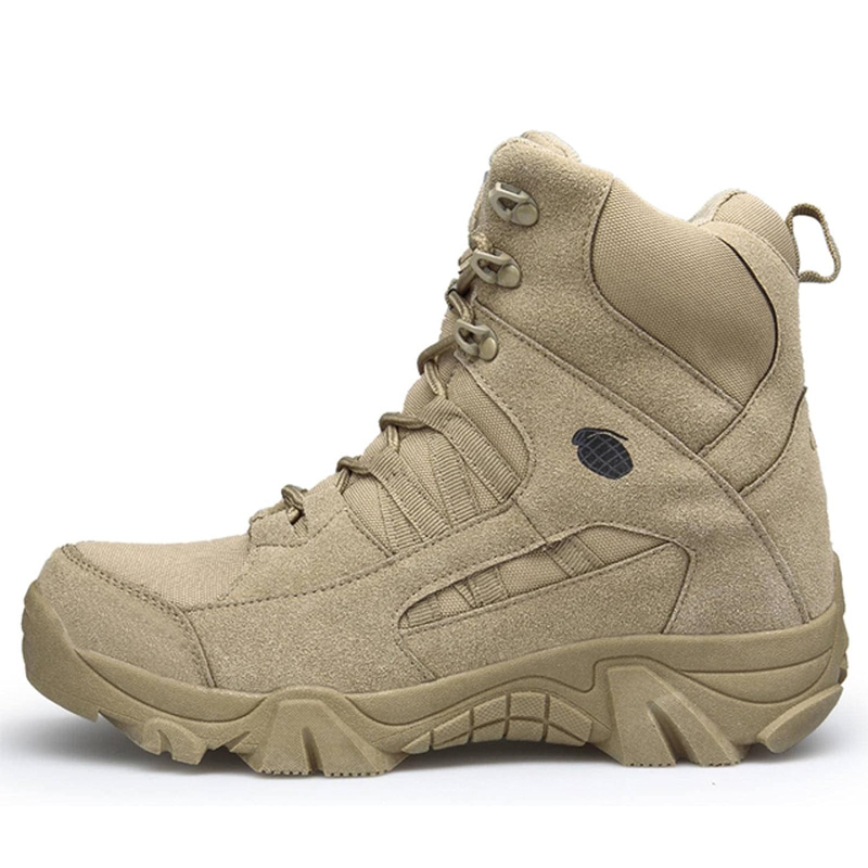 SOLESOCIETYHUB X OKIY Men's Military Boots Ankle Support Hiking Boots Waterproof Non-Slip Anti-Puncture Work Boots