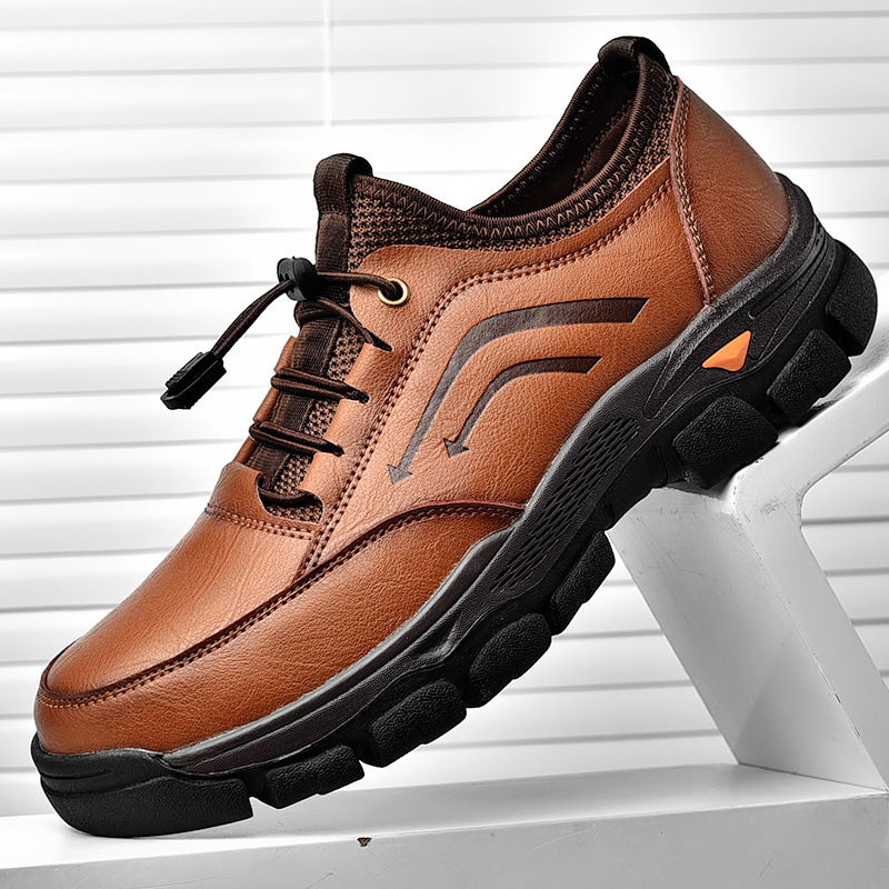 Solesocietyhub®Men's handmade genuine leather drawstring slip-on orthopedic shoes