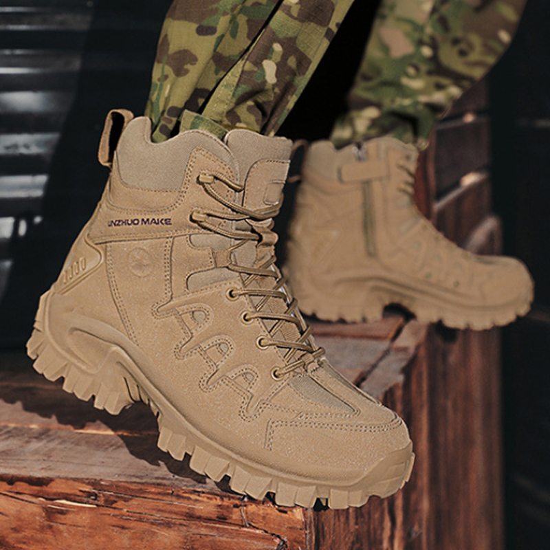 (🎁Free Socks Giveaway🧦) SOLESOCIETYHUB®️ Men Ankle Support Waterproof Non-Slip Hiking Boots Anti-Puncture Anti-Sprain Work Boots