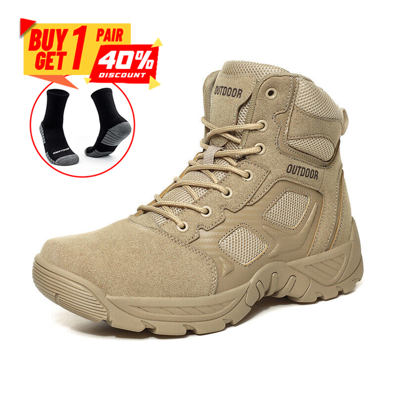 Dallader Men Waterproof Non-Slip Desert Boots Work Boots Ankle Boots (