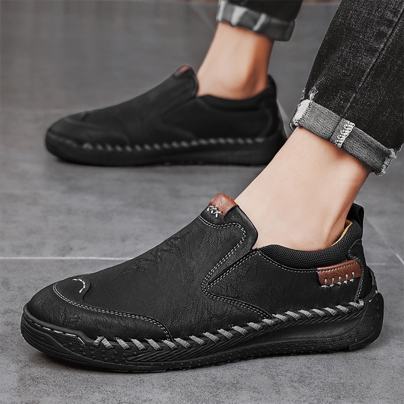 ⏰Promotion -45% OFF🔥Solesocietyhub®Men's Orthopedic Leather Loafers - Wide Toe Box, Slip-On Comfort