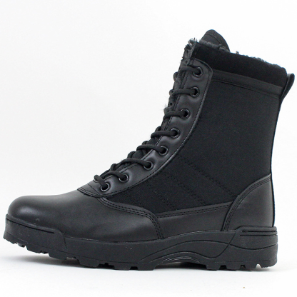 Solesocietythub Men Waterproof Steel Toe Work Boots Non-Slip Hiking Boots Tactical Boots