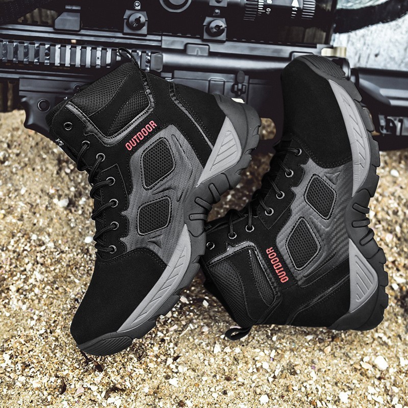Solesocietythub Men Waterproof Non-Slip Desert Boots Work Boots Ankle Boots (Durability Upgrade)
