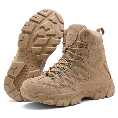 Men Outdoor Desert Tactical Combat Boots Waterproof Non-Slip Hiking Boots (Durability Upgrade)