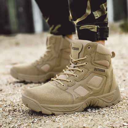 Solesocietythub Men Waterproof Non-Slip Desert Boots Work Boots Ankle Boots (Durability Upgrade)