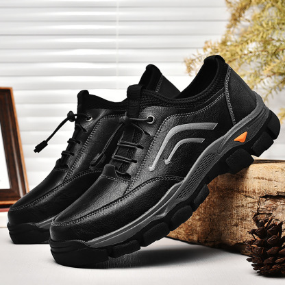 Solesocietyhub®Men's handmade genuine leather drawstring slip-on orthopedic shoes