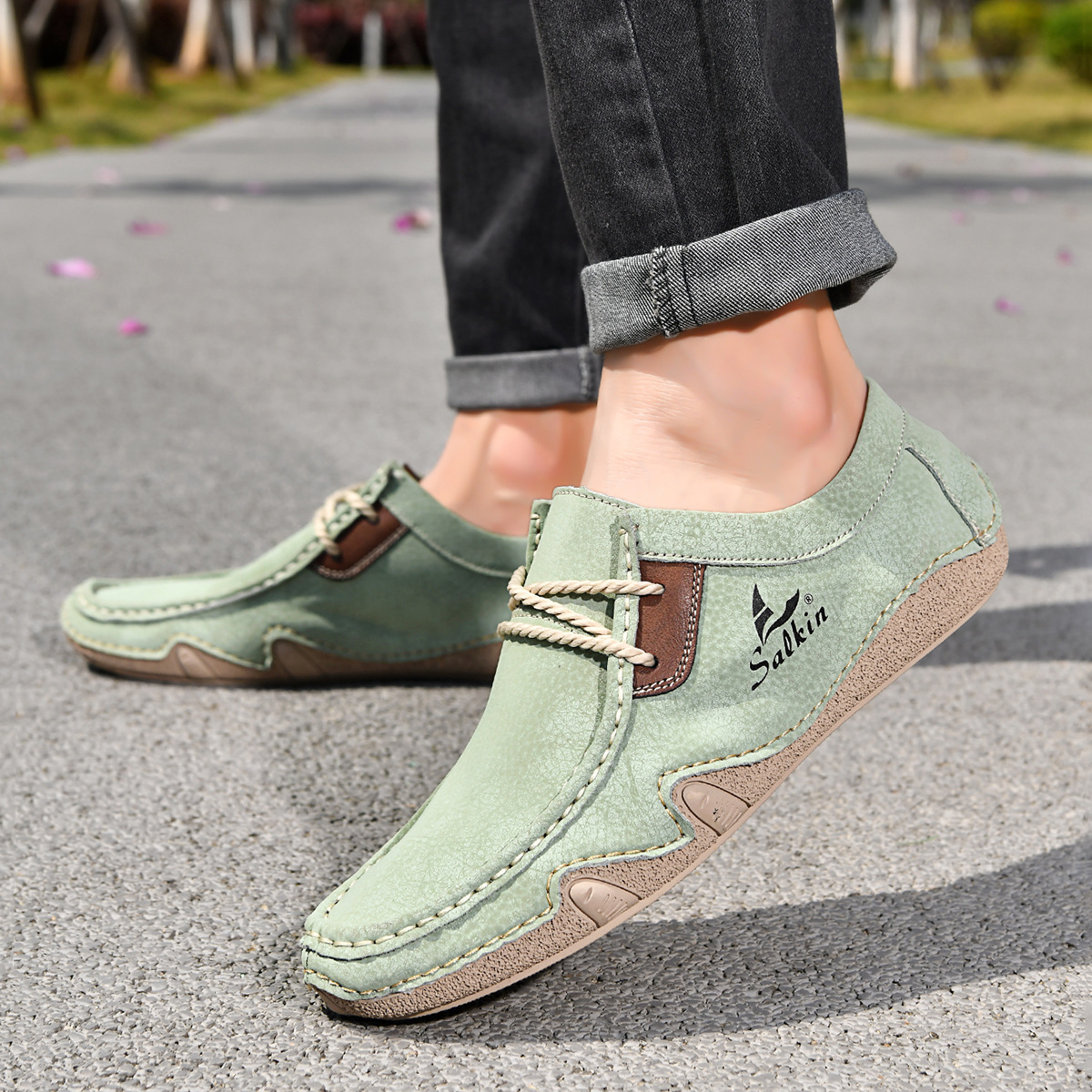 ✨ NEW ARRIVAL: 50% OFF | Men's Vintage Hand-Stitched Leather Driving Loafers