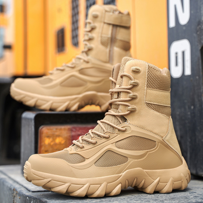 (🎖️MEMORIAL DAY SALE - 70% OFF) Men's Military Desert Combat Boots Waterproof Non-Slip Hiking Boots Work Boots