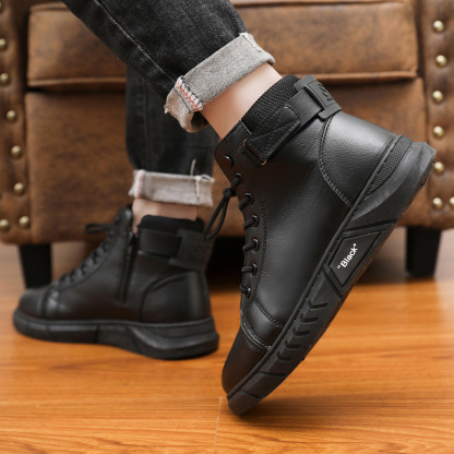 (⏰Limited Time Offer 70%🔥)Men's Top-Quality Motorcycle Boots Genuine Leather Waterproof Anti-Slip Anti-Sprain