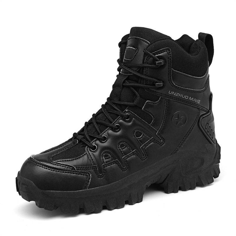 (🎁Free Socks Giveaway🧦) SOLESOCIETYHUB®️ Men Ankle Support Waterproof Non-Slip Hiking Boots Anti-Puncture Anti-Sprain Work Boots
