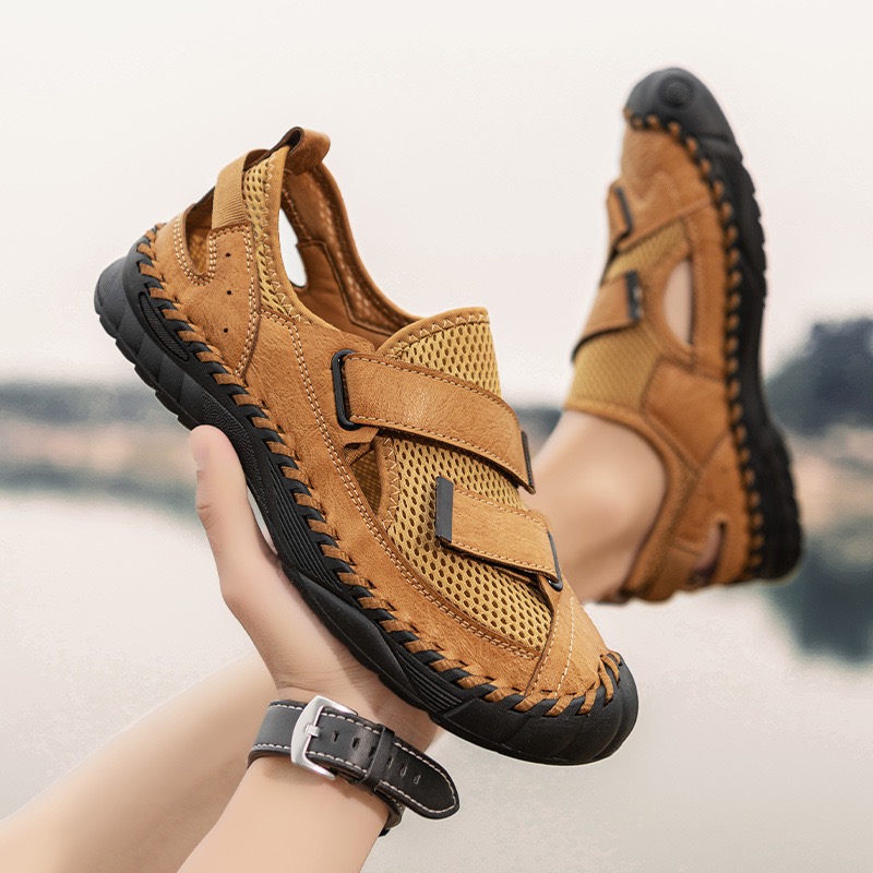 ⏰Last Day! 45% OFF 🔥Solesocietyhub® Men's Handmade Cowhide Mesh Breathable Sneakers